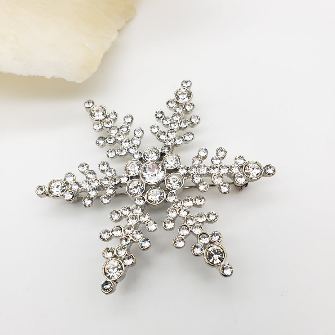 Snowflake Brooch - Pendant Necklace - Ornament