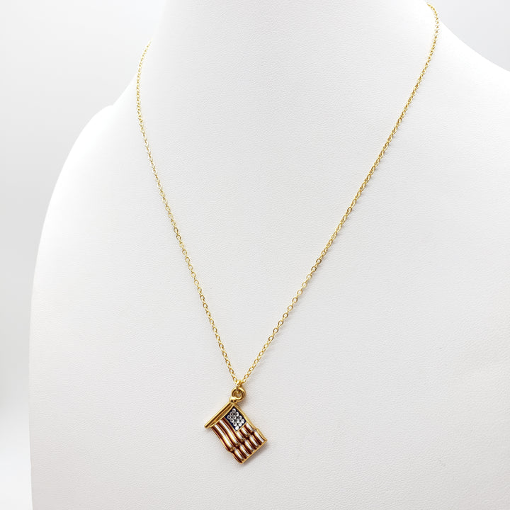 American Flag Pendant Necklace