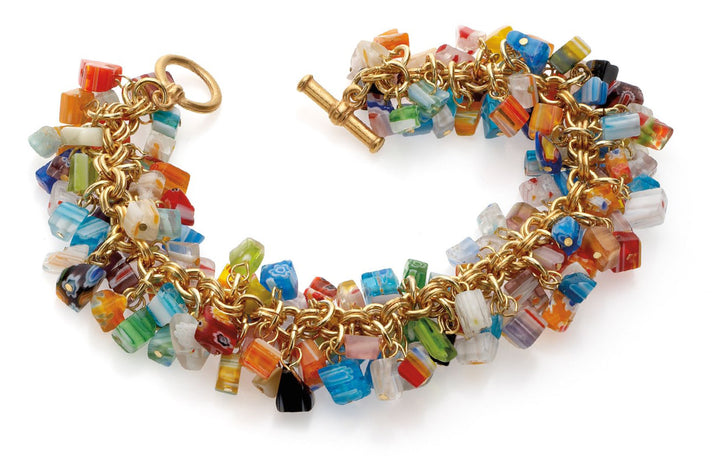 Mosaic Glass Bead Bracelet