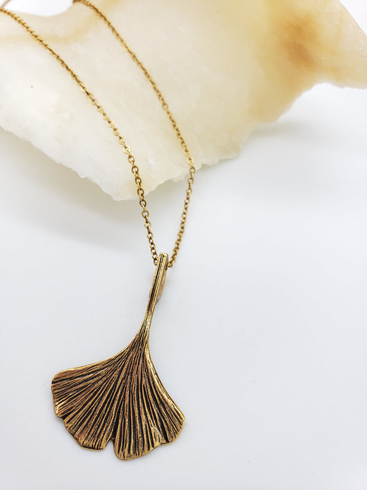 Ginkgo Leaf Pendant
