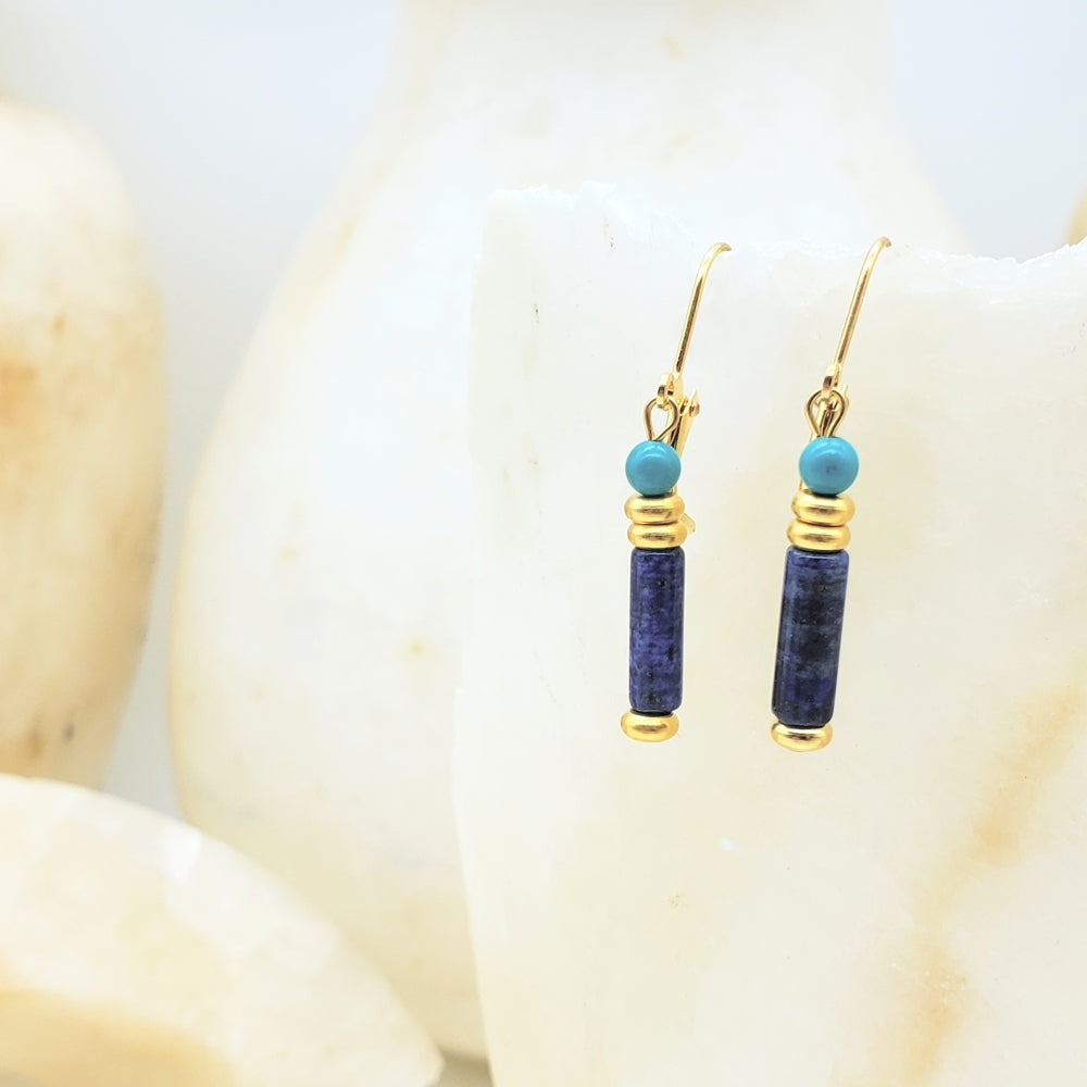 Lapis and Turquoise Earrings