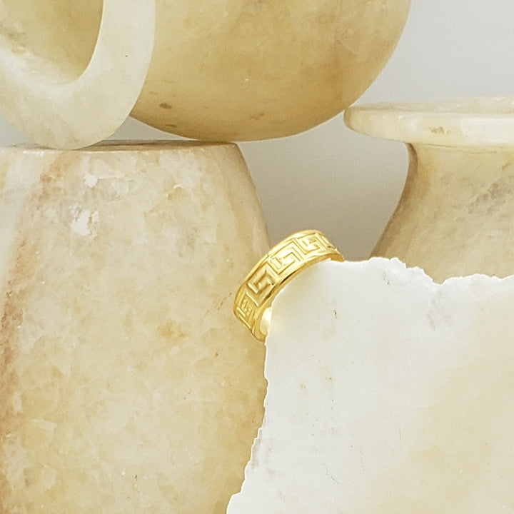 Classical Meander Ring - Bright Gold Finish