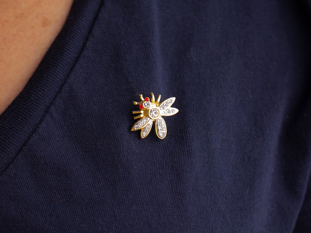 Jeweled Bee Lapel Pin