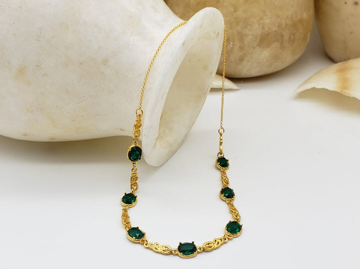 'Emerald' Nouveau Necklace