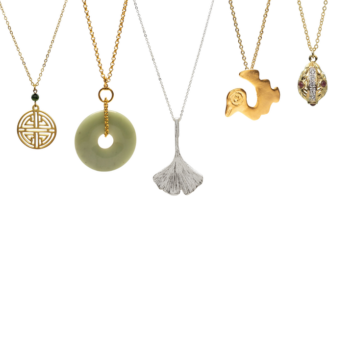 Assorted Pendant Necklace Jewelry Gift Box - 5 Pieces