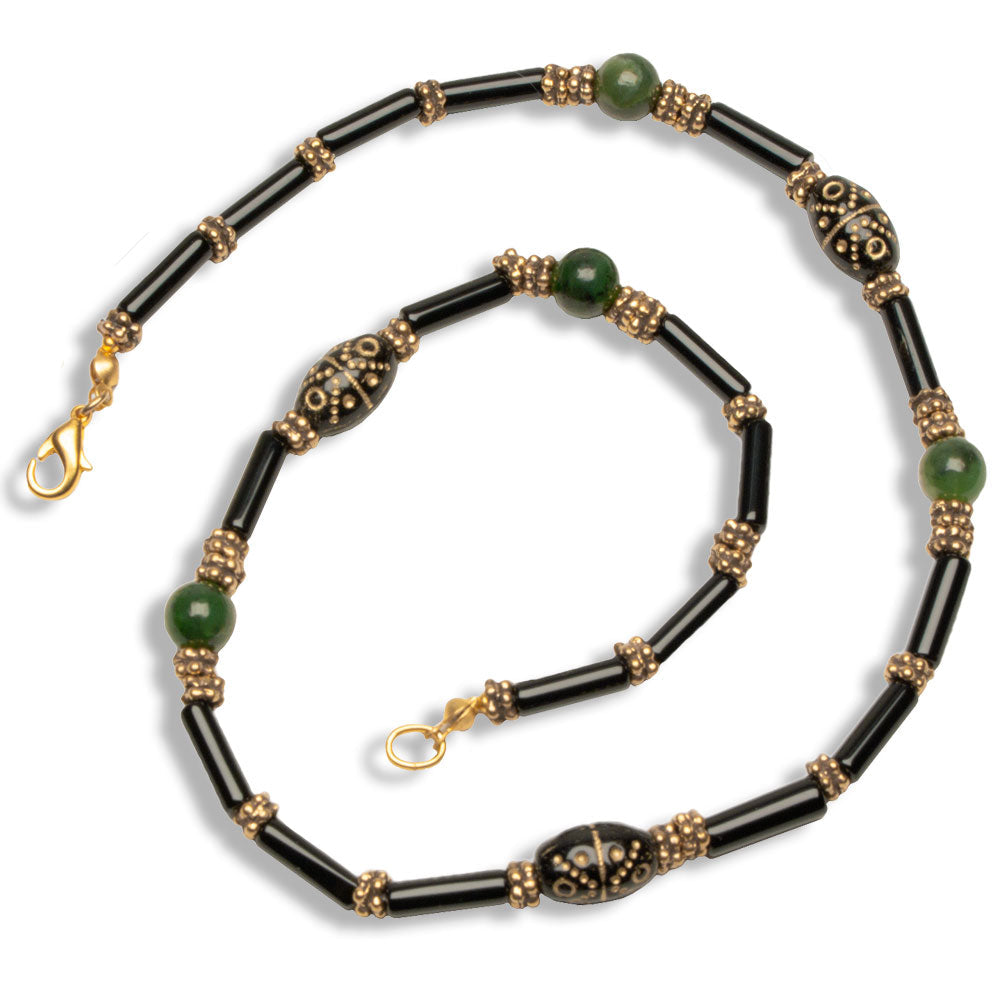 Klimt Inspired Gold Flecked Necklace
