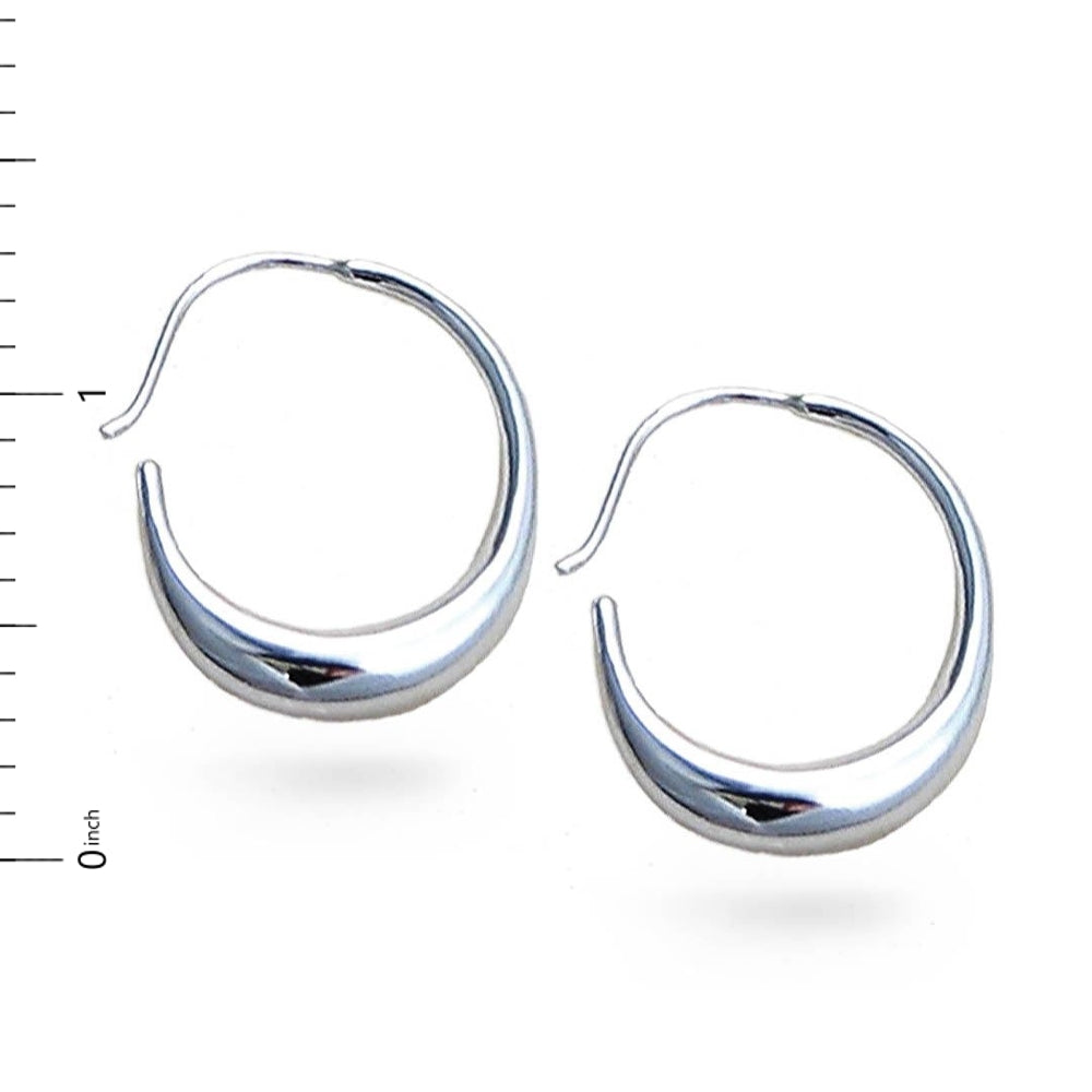 Creole Hoop Earring, Sterling Silver