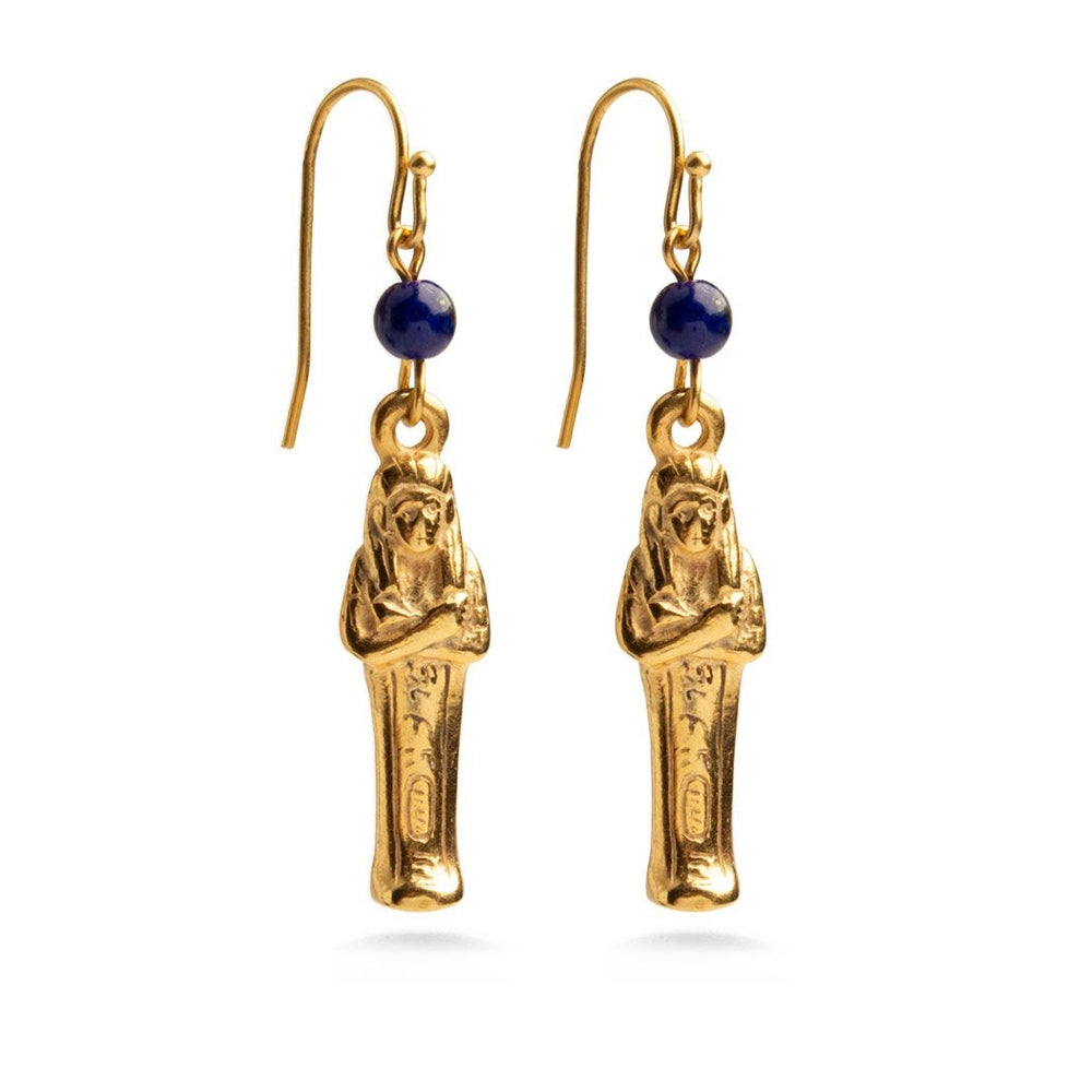 Mummy Earrings with Lapis