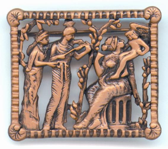 Aphrodite Scene Brooch