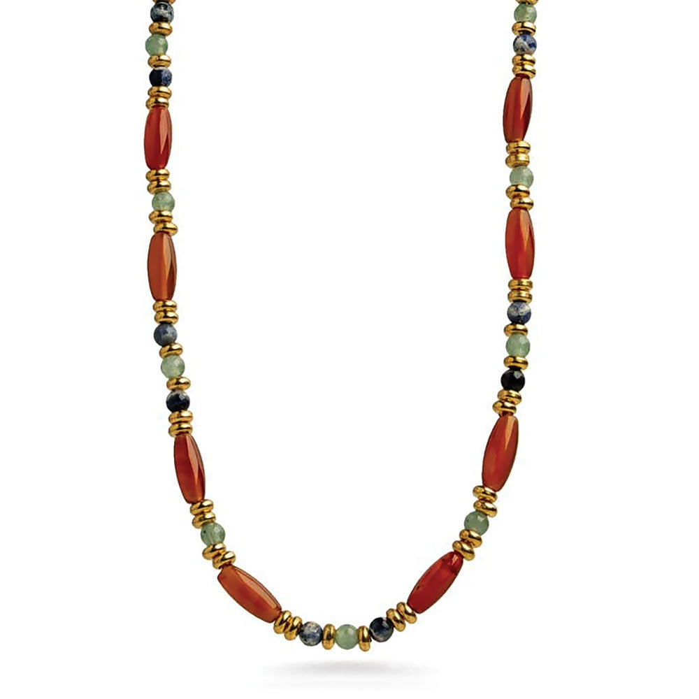 Cleopatra Carnelian Single Strand Necklace