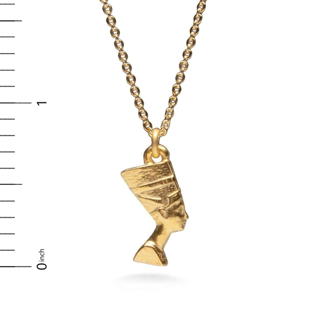 Nefertiti Pendant, 18" Bright Gold Finish