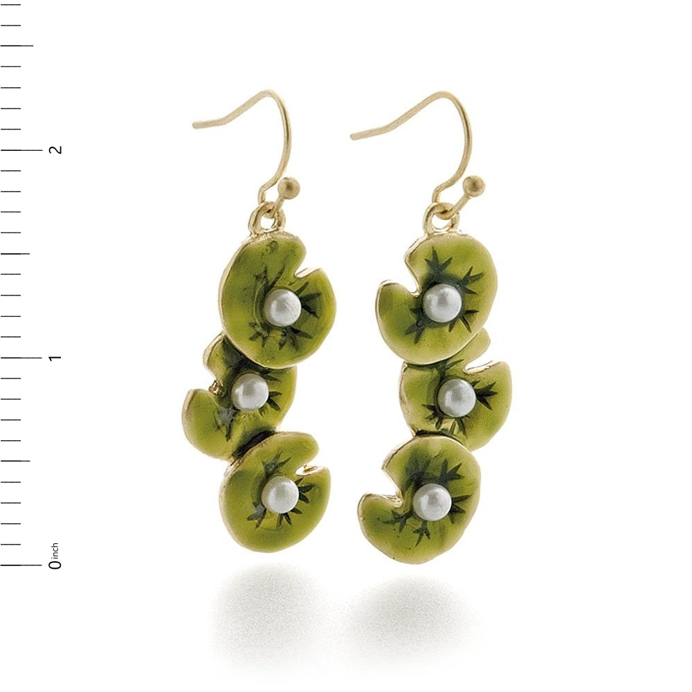Monet Water Lily Cluster Earrings