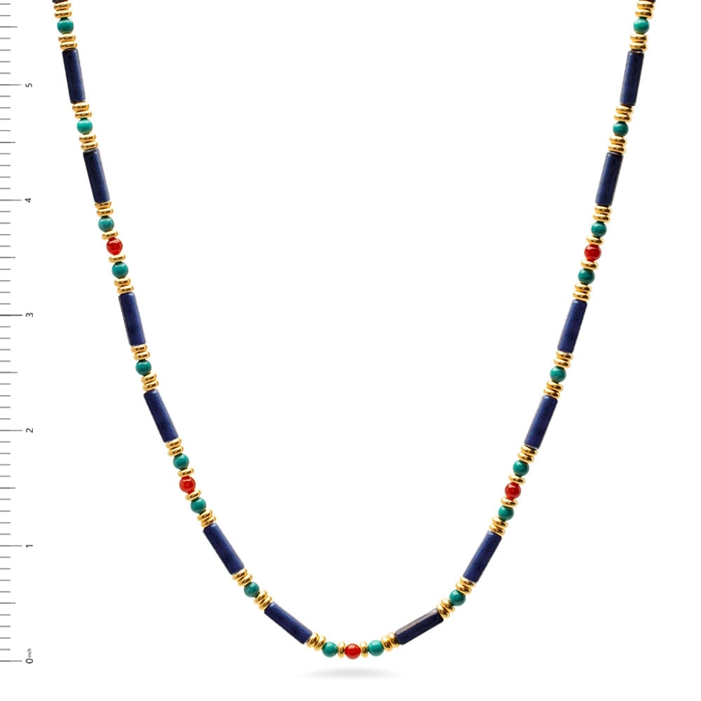 Egyptian Lapis and Turquoise Necklace