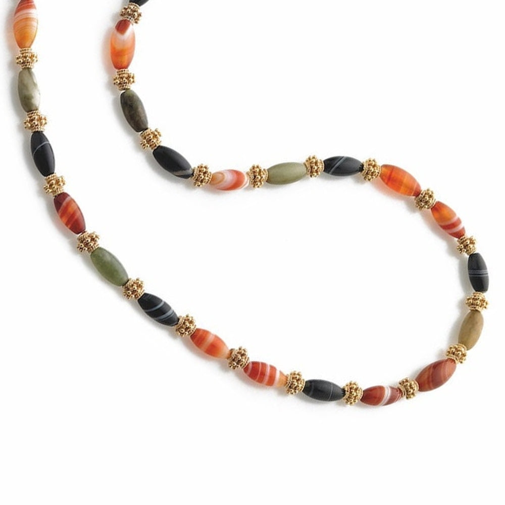 Banded Agate Necklace 22"