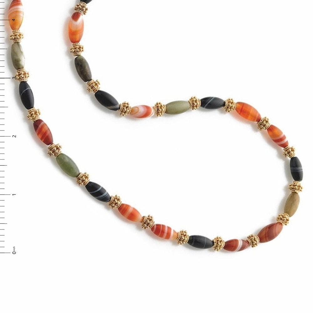 Banded Agate Necklace 22"