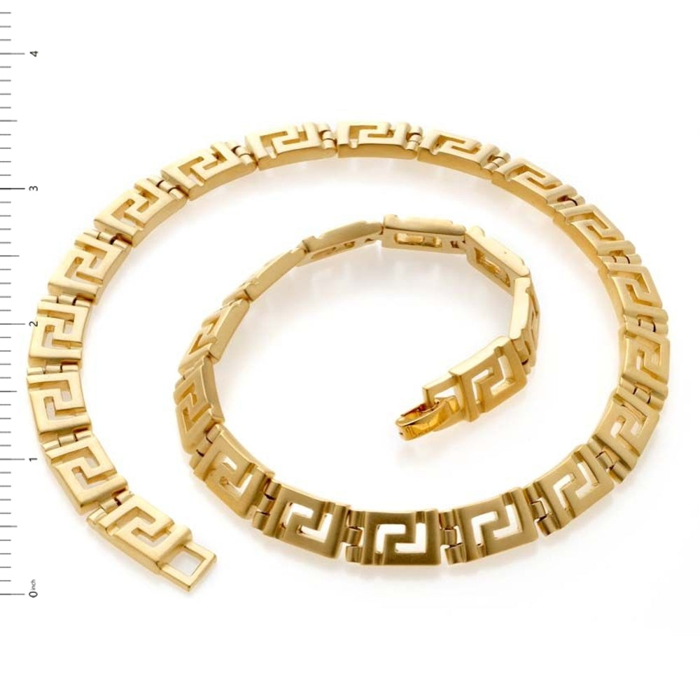 Classical Meander Link Necklace