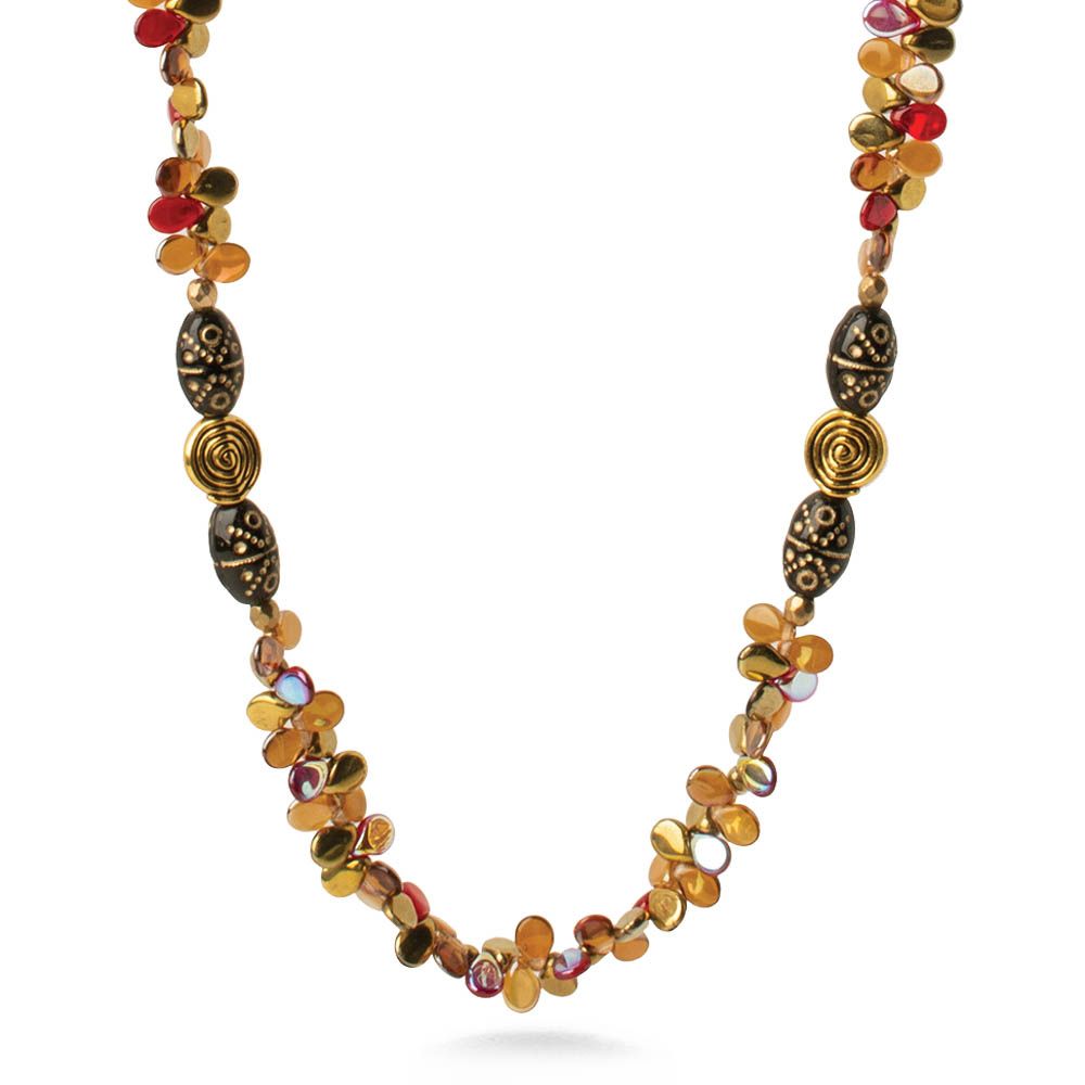 Klimt Gold Spiral Necklace