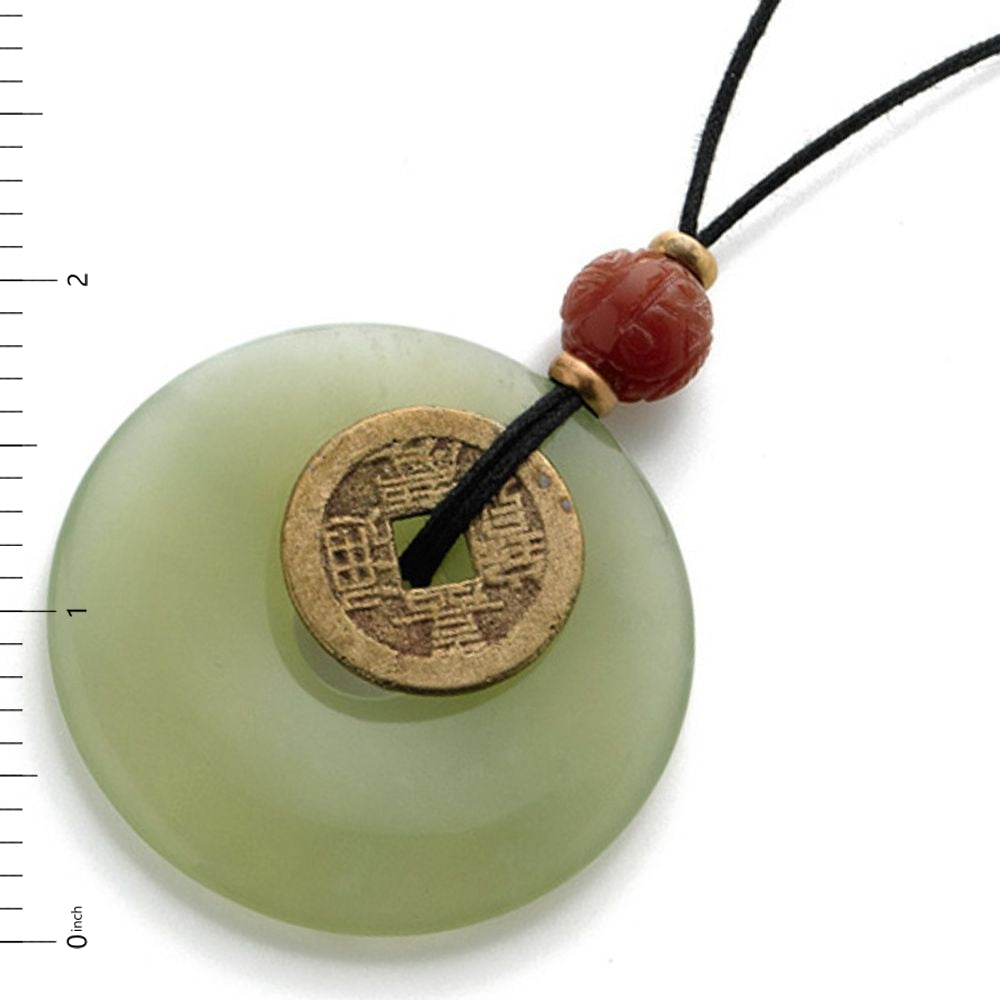 Jade "Bi" Disc with I Ching Coin