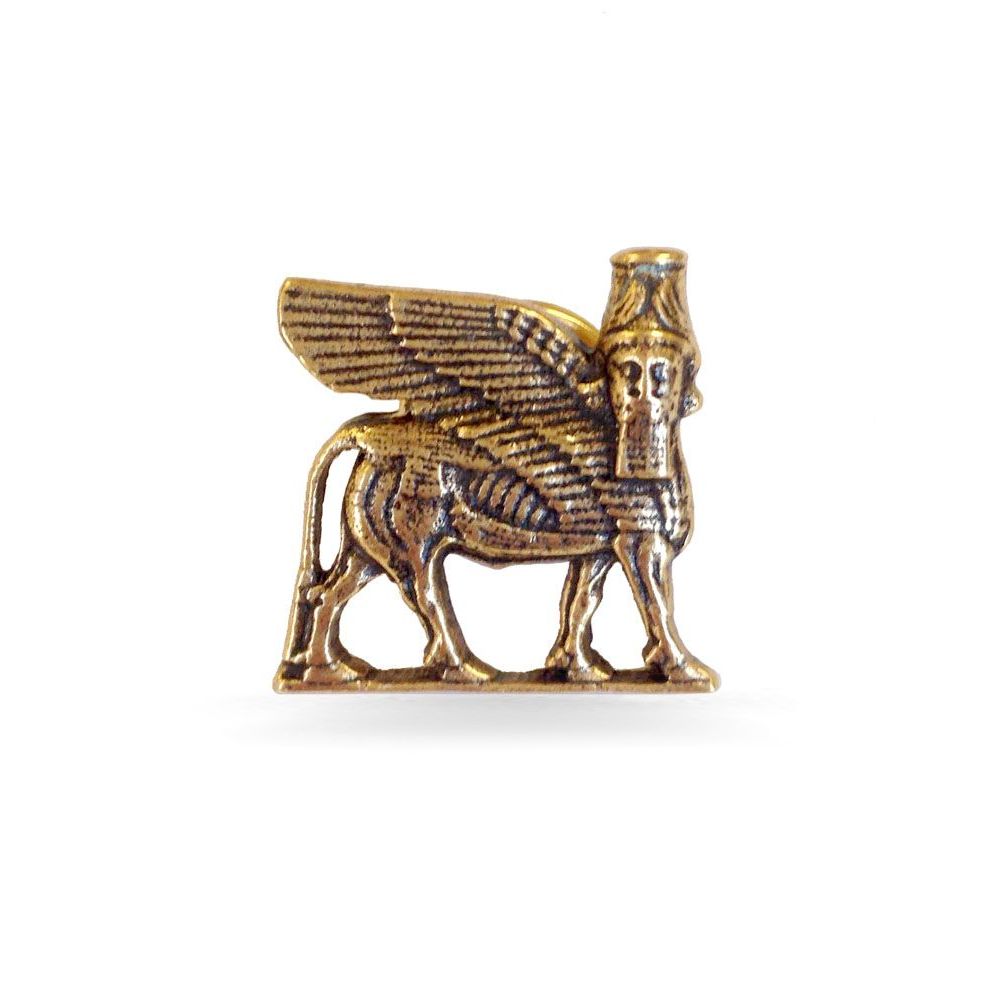 Lamassu Winged Bull Lapel Pin