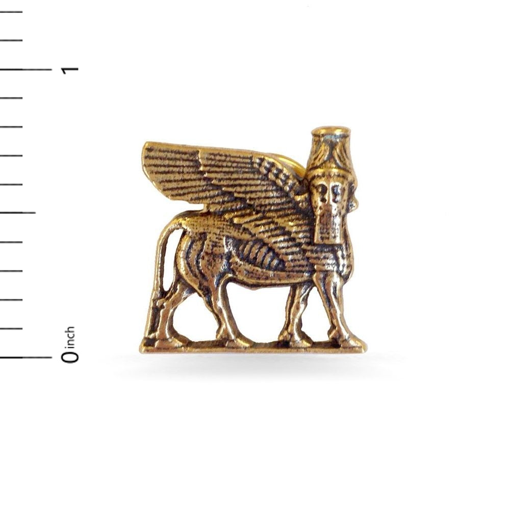 Lamassu Winged Bull Lapel Pin