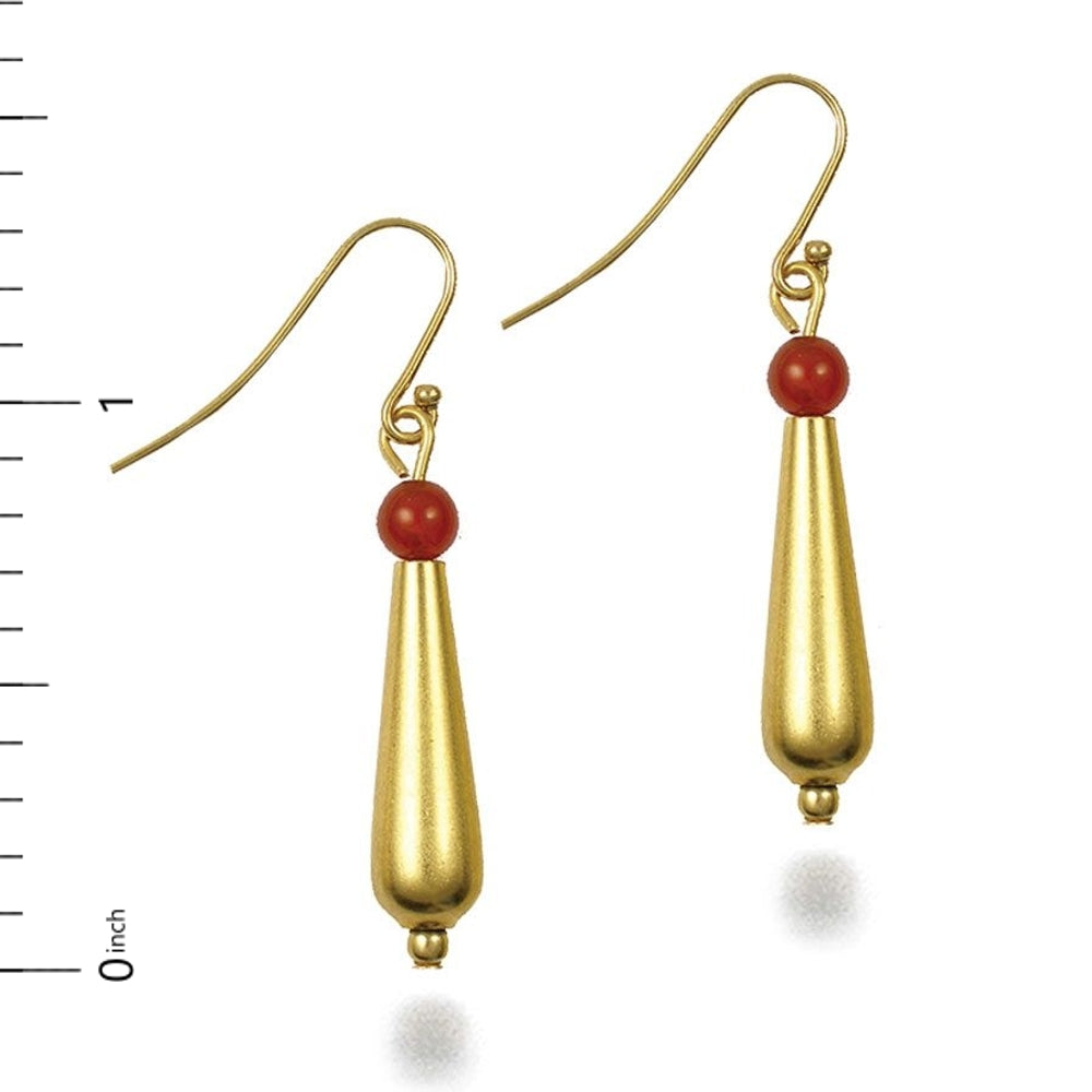Petal Drop Earrings w/ Carnelian