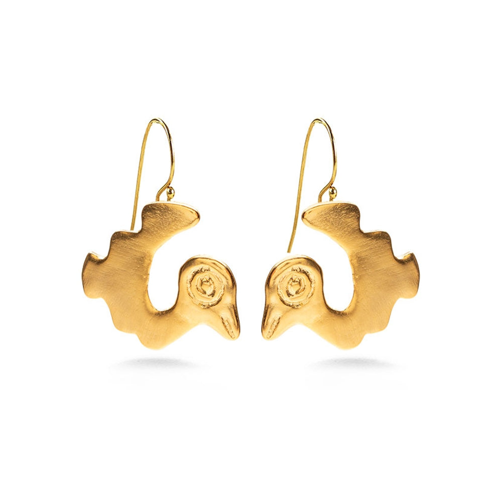 Pre-Columbian Chimu Bird Earrings