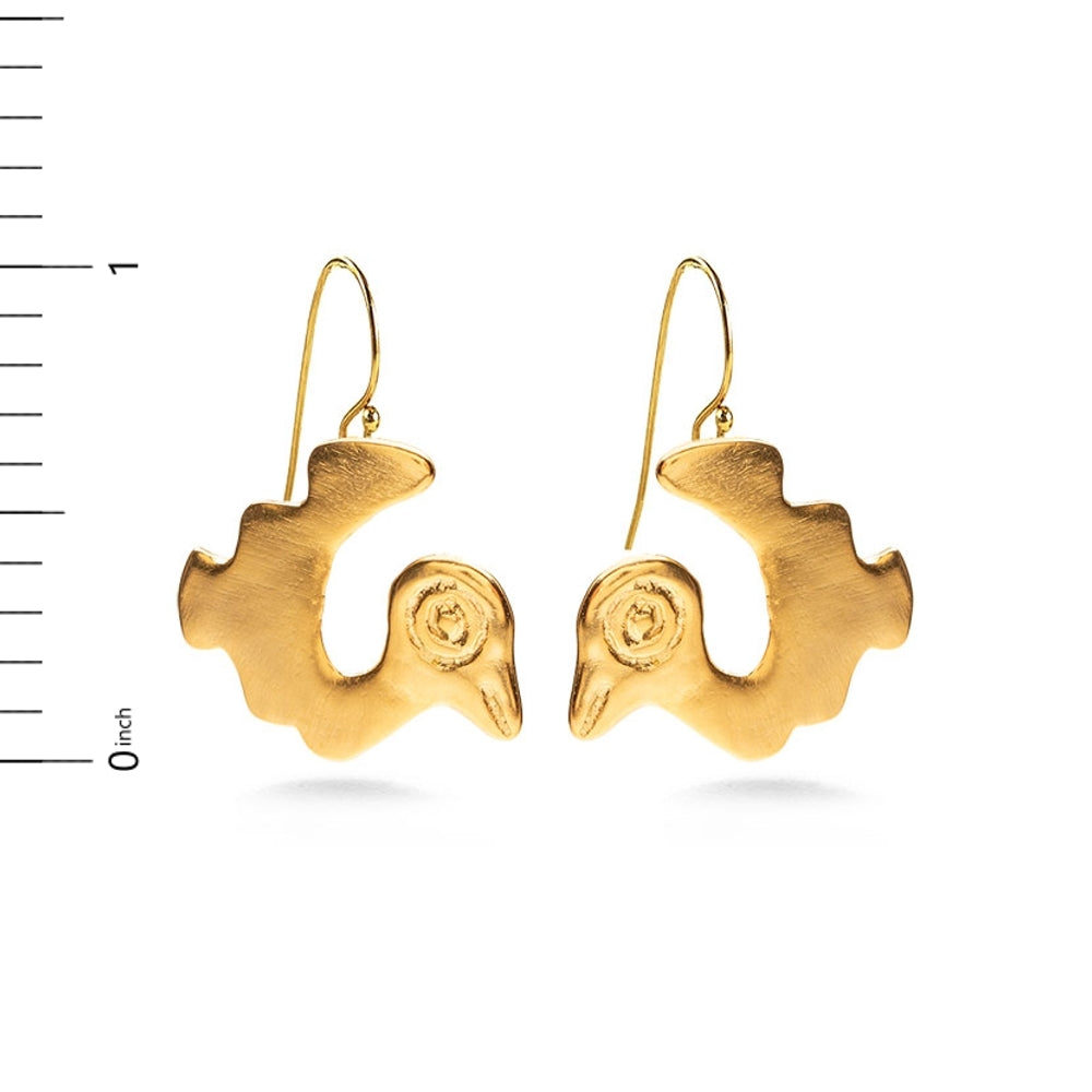 Pre-Columbian Chimu Bird Earrings