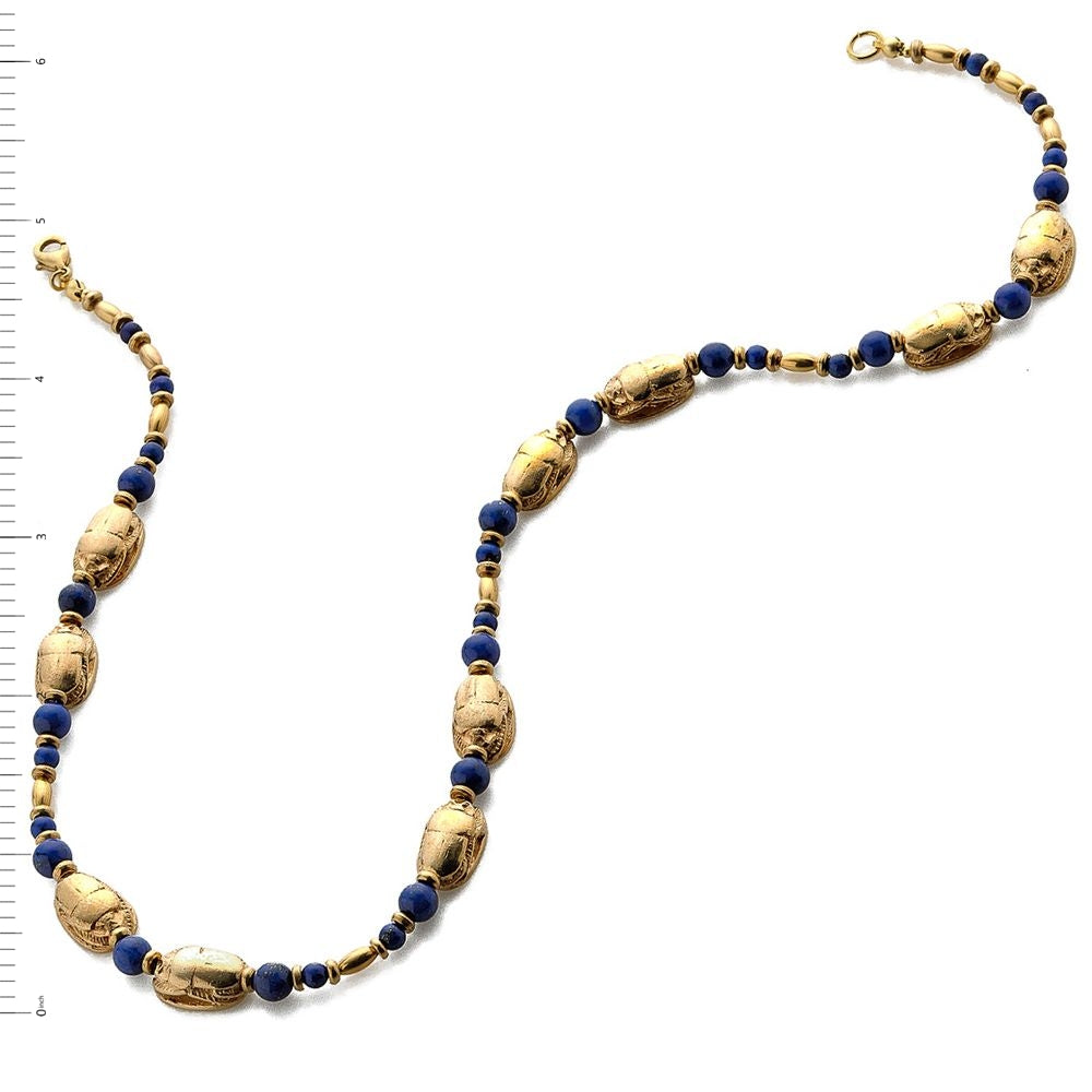 Scarab and Lapis Necklace