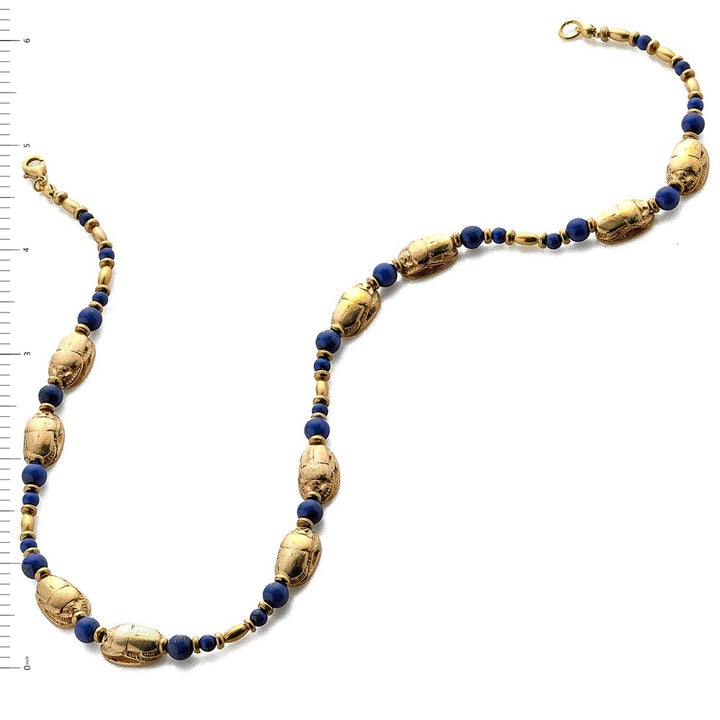 Scarab and Lapis Necklace