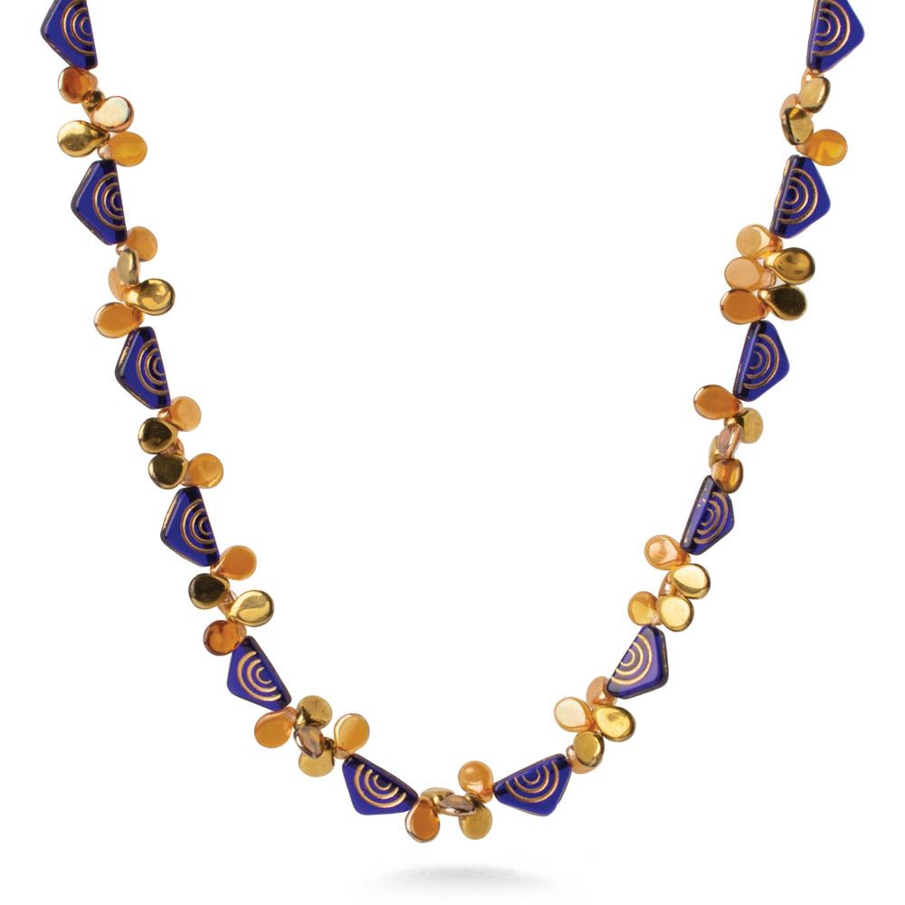 Klimt Inspired Glass Petal Necklace