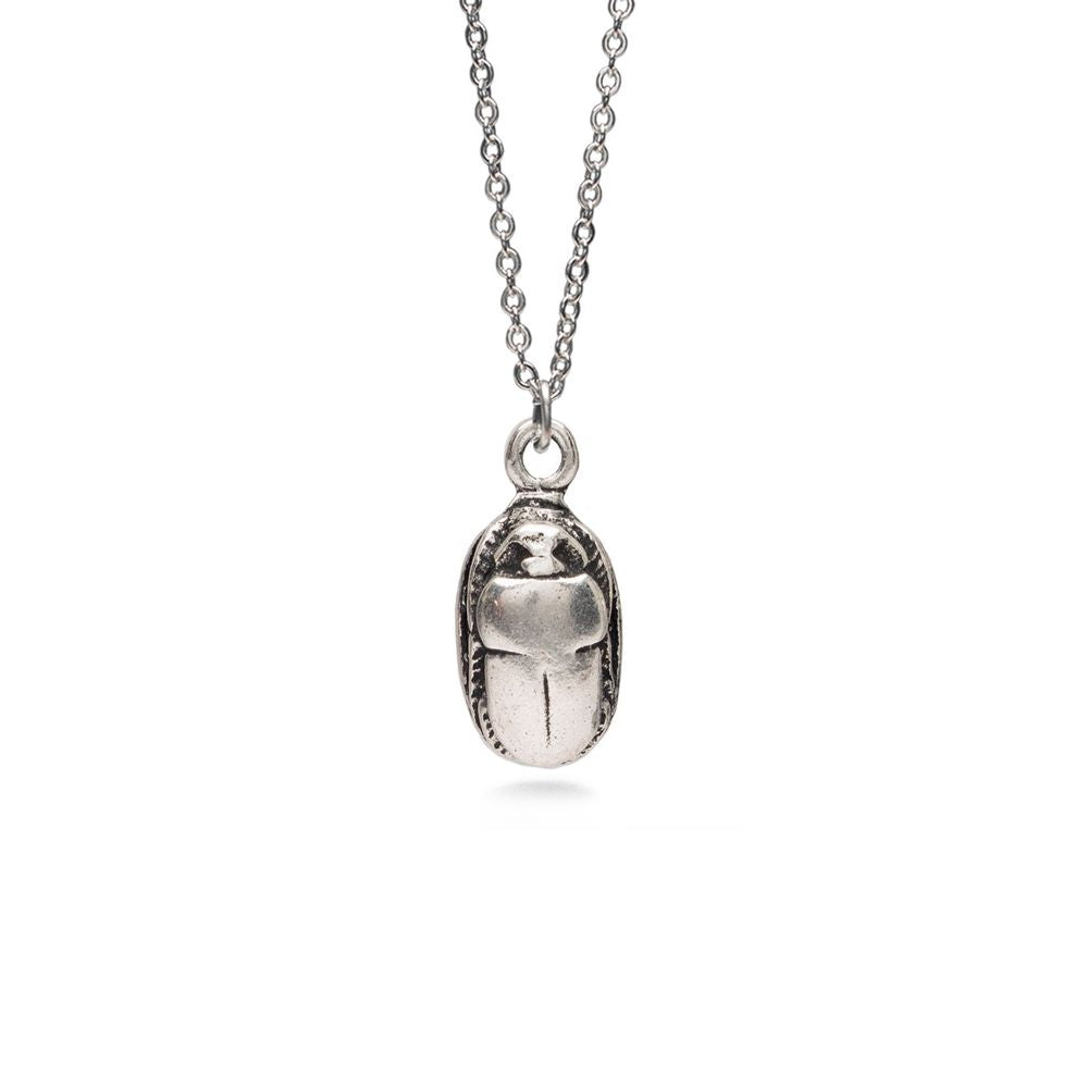 Scarab Pendant, 18" - Antique Silver Finish