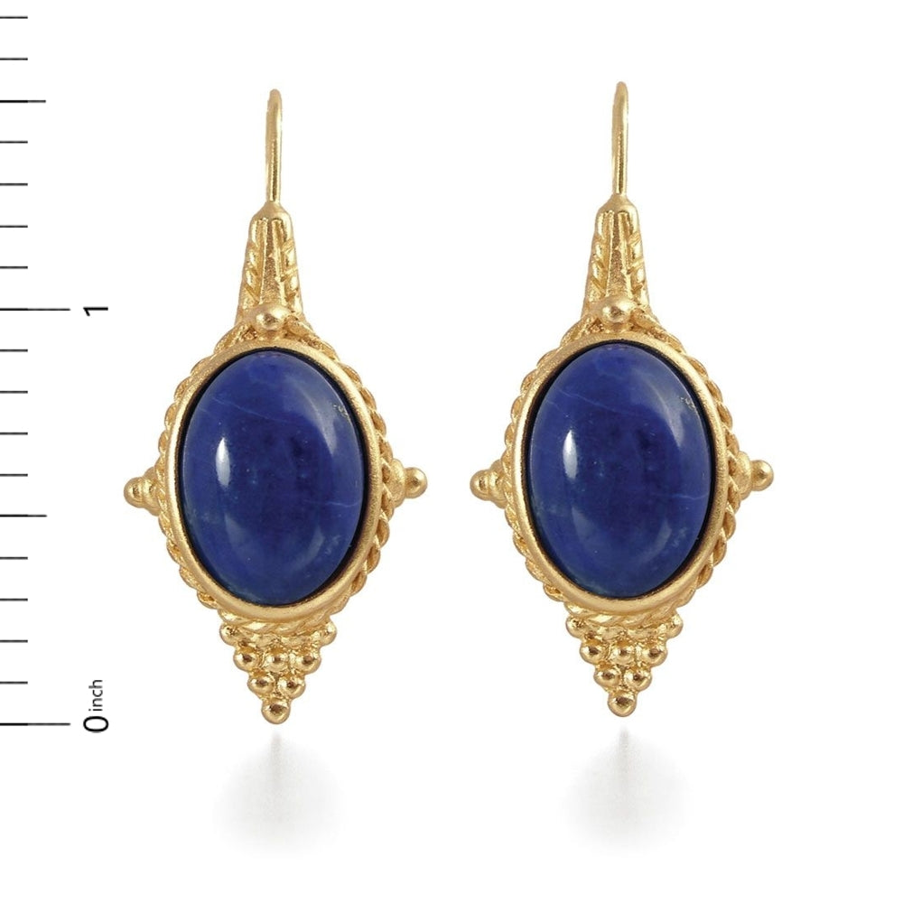 Egyptian Revival Earrings w/Lapis