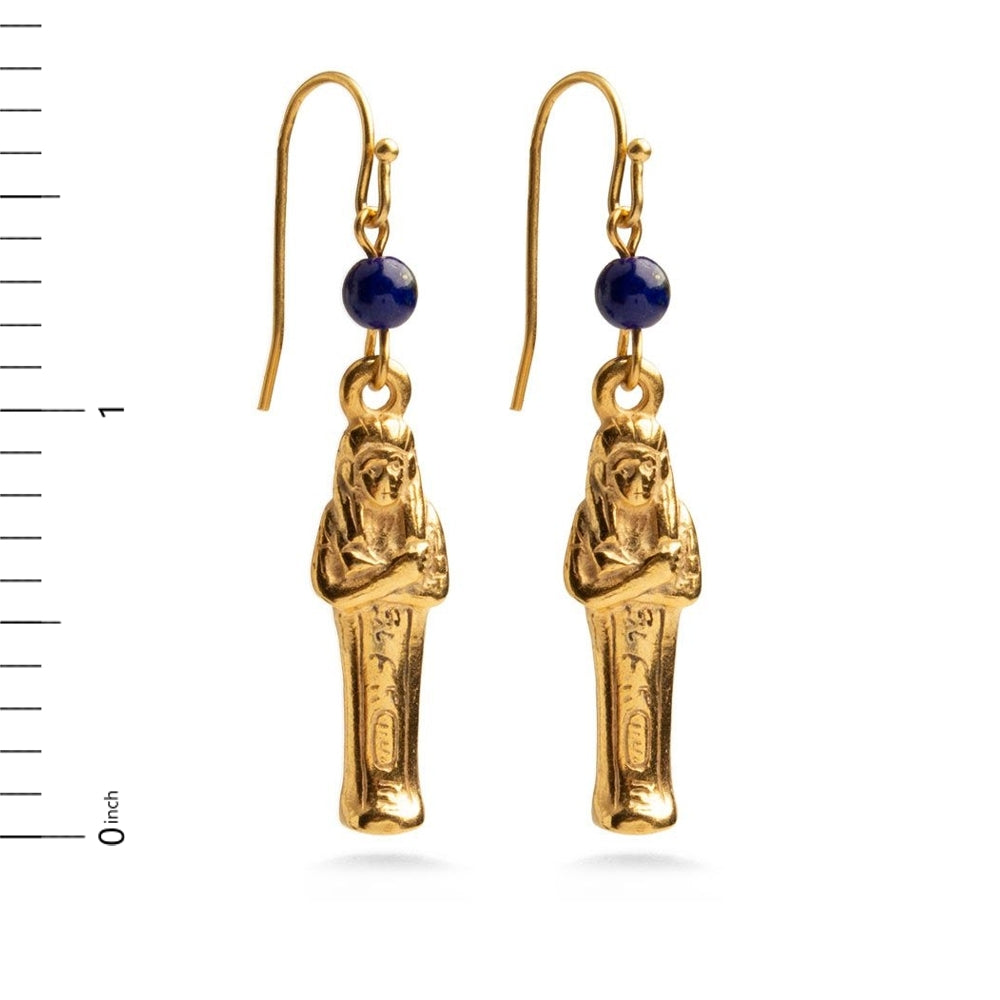 Mummy Earrings with Lapis
