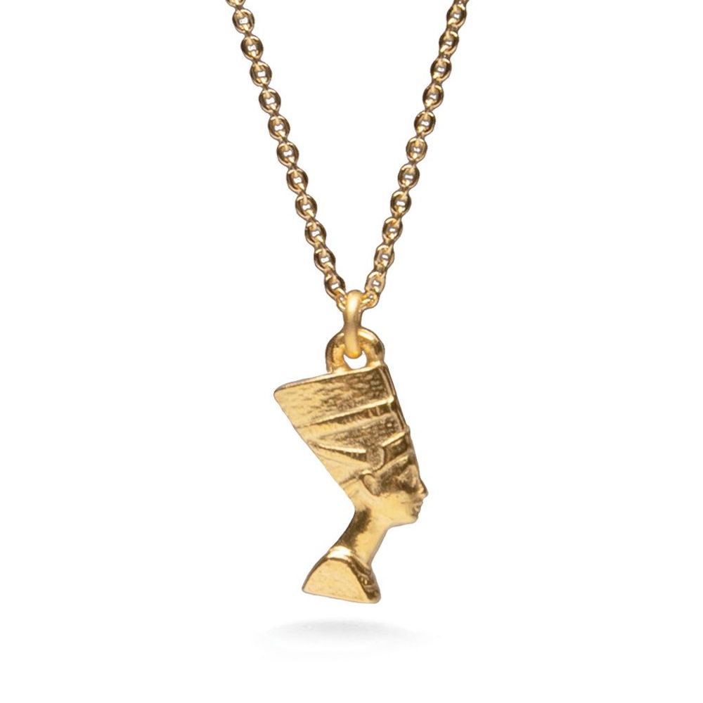 Nefertiti Pendant, 18" Bright Gold Finish