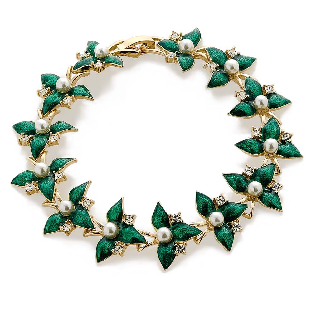 Emerald Flowers Bracelet